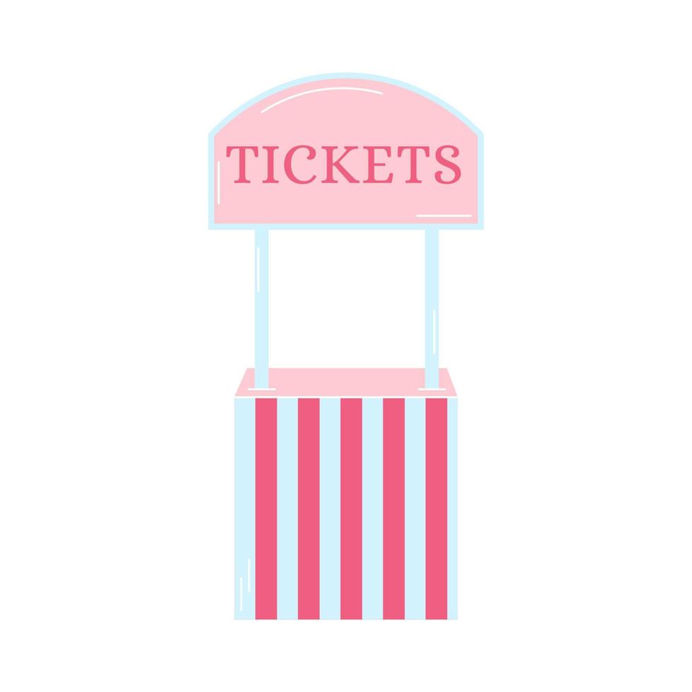 Box office for tickets. Pink circus vector