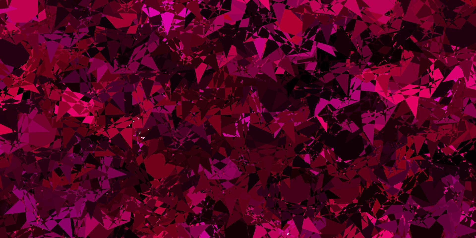 Light Pink vector backdrop with triangles, lines.