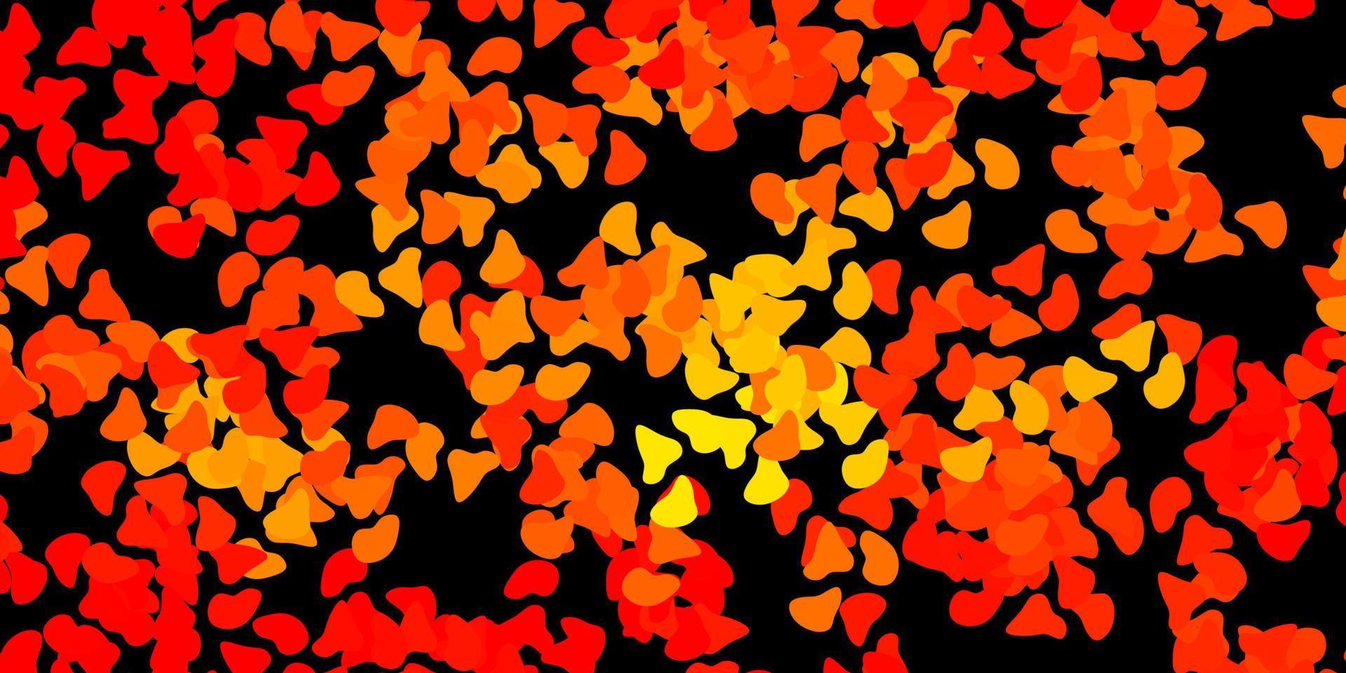 Dark orange vector backdrop with chaotic shapes.