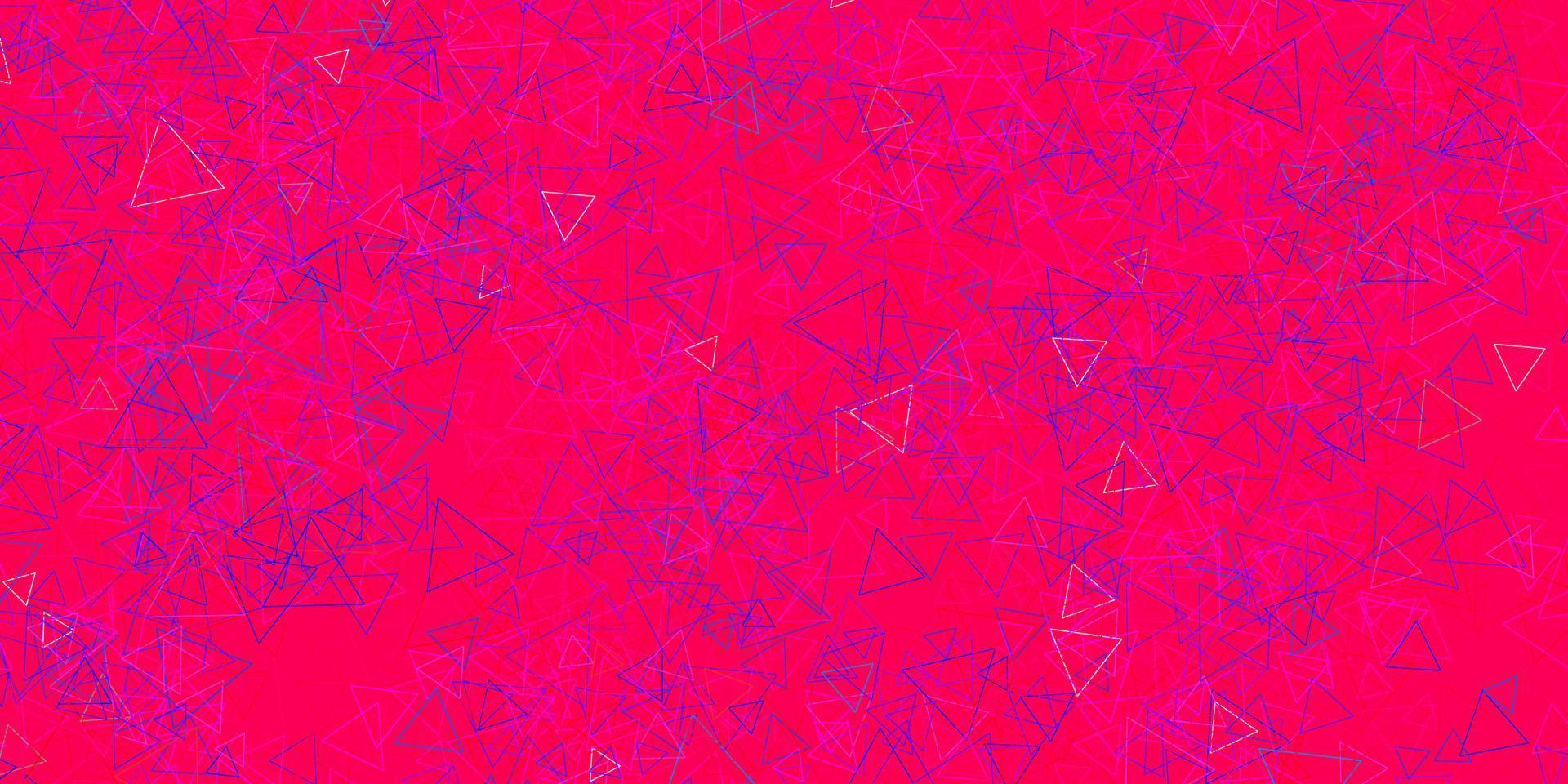 Dark Pink vector background with polygonal forms.