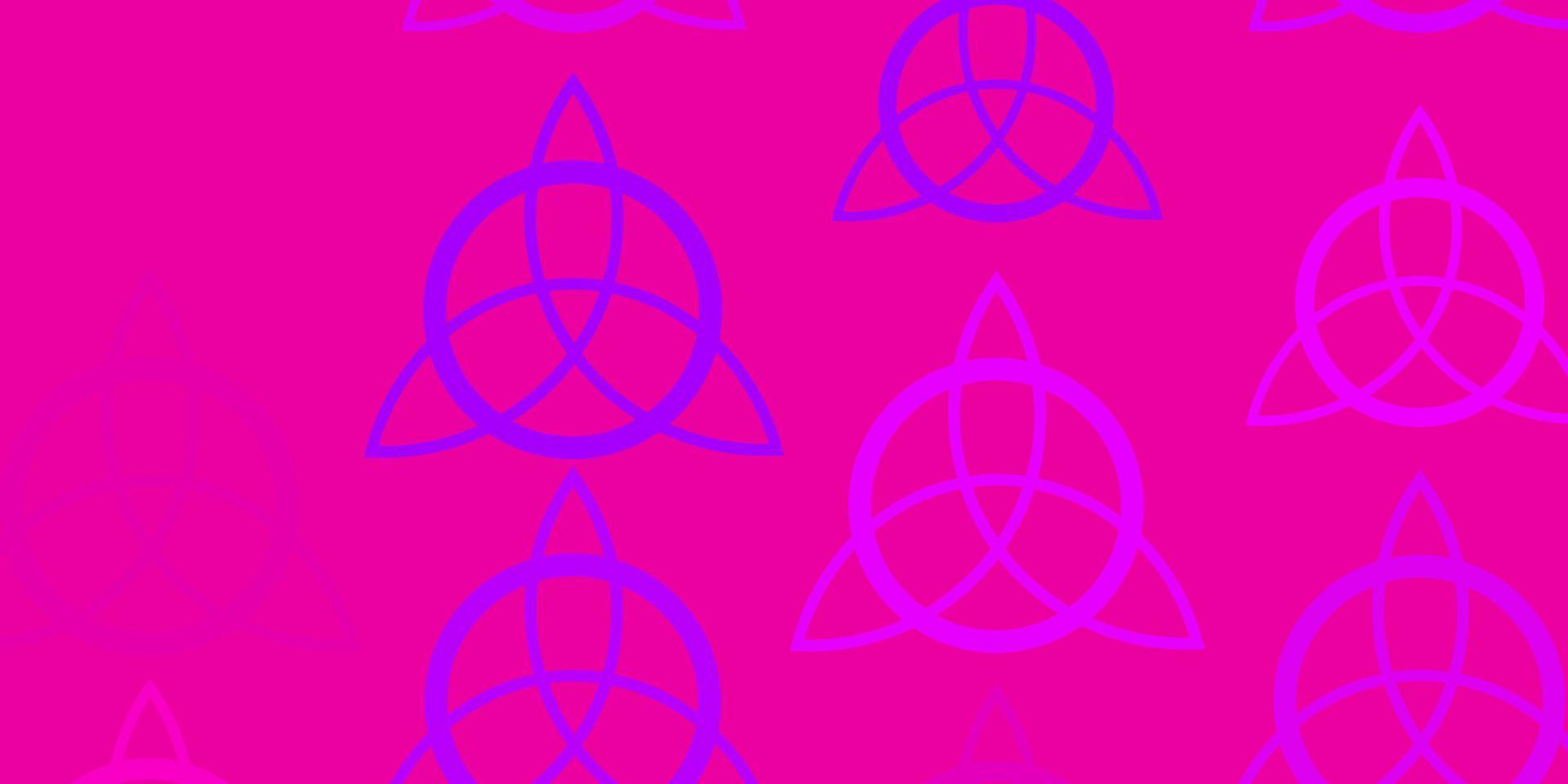patrón de vector rosa claro con elementos mágicos.