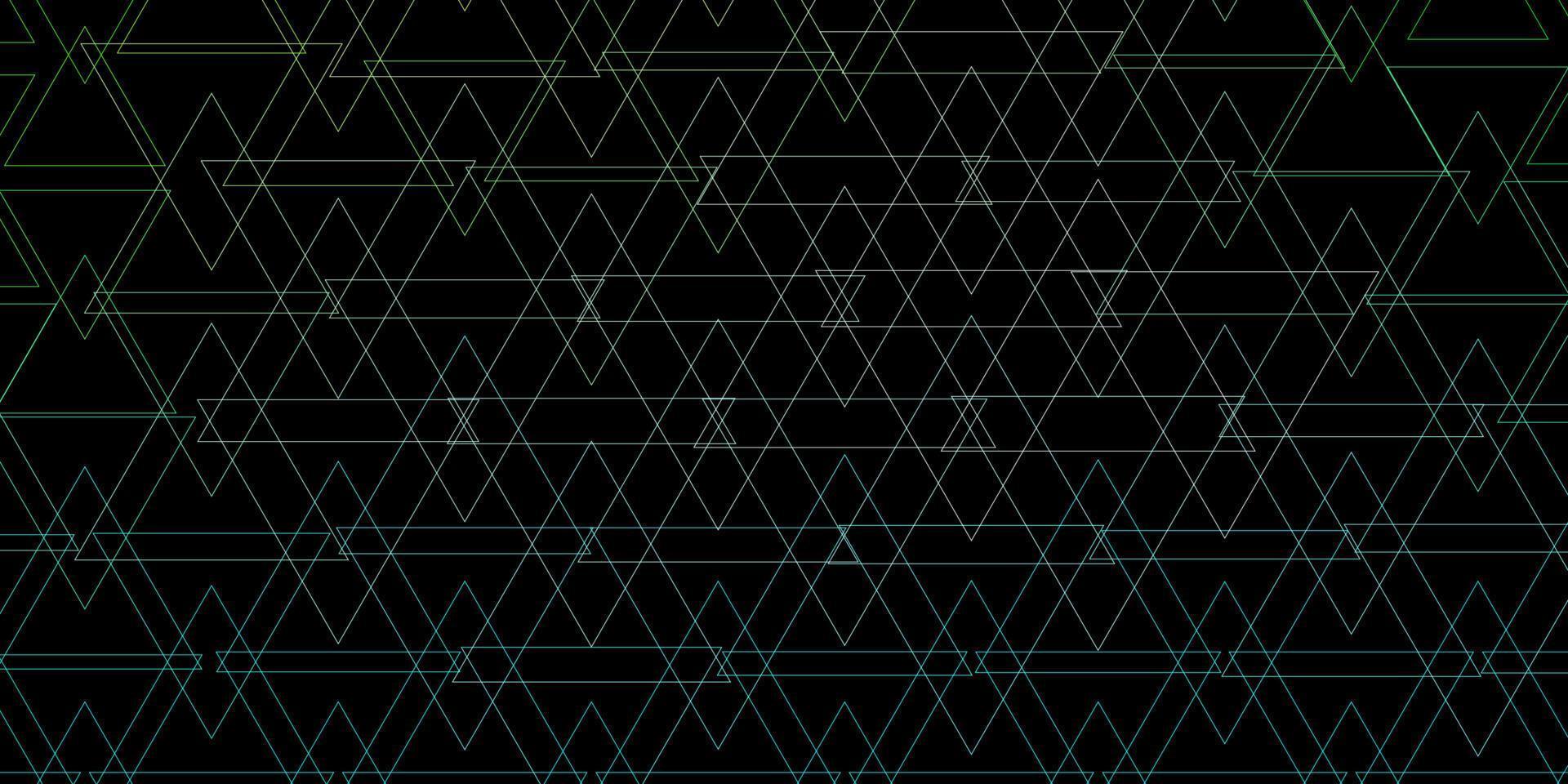 Dark Blue, Green vector background with triangles.