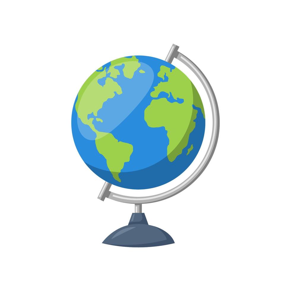 Earth globe stand vector isolated