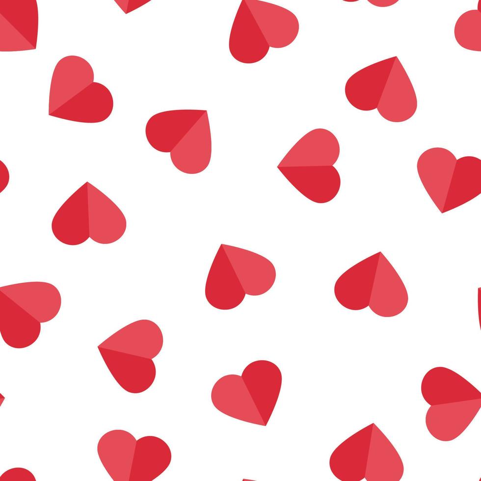 Seamless pattern red love flat style vector