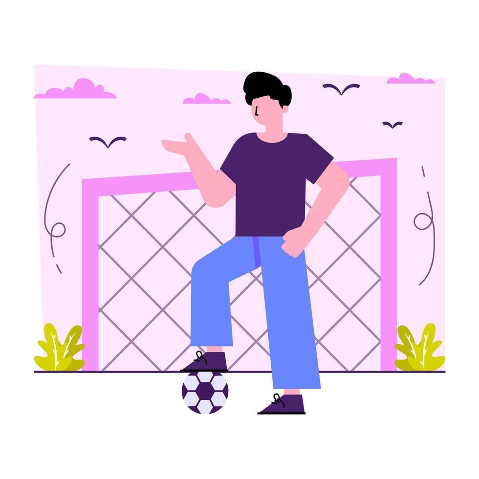 ilustración de diseño creativo de jugador de fútbol vector