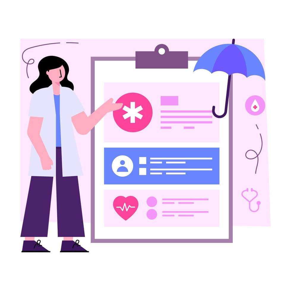 An illustration design of insurance document vector