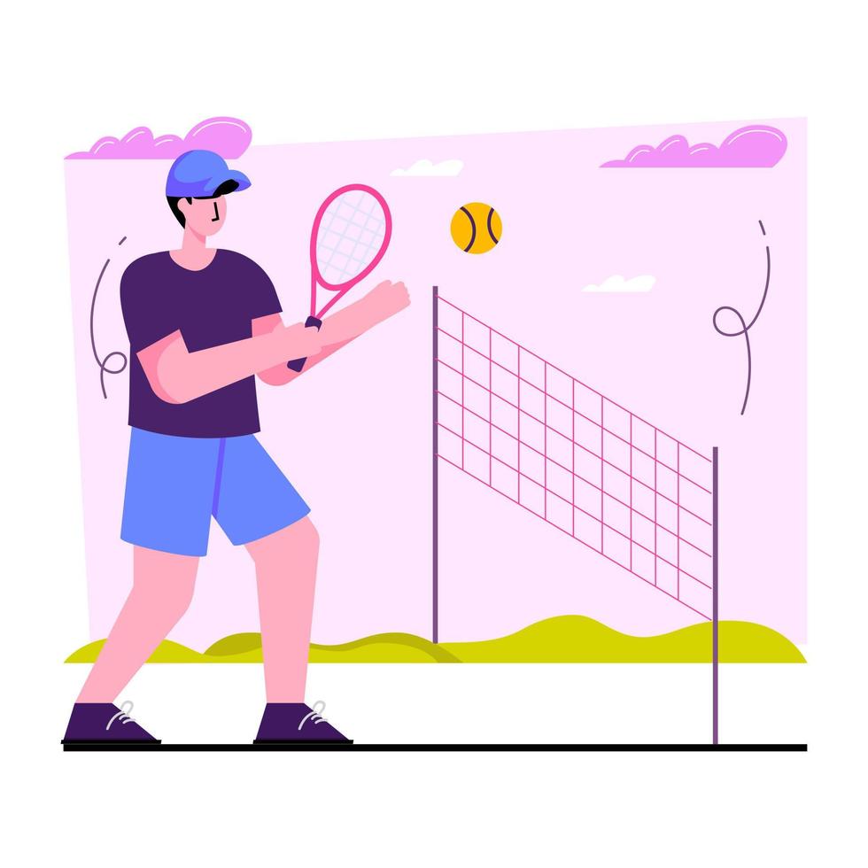 ilustración de diseño perfecto del jugador de bádminton vector