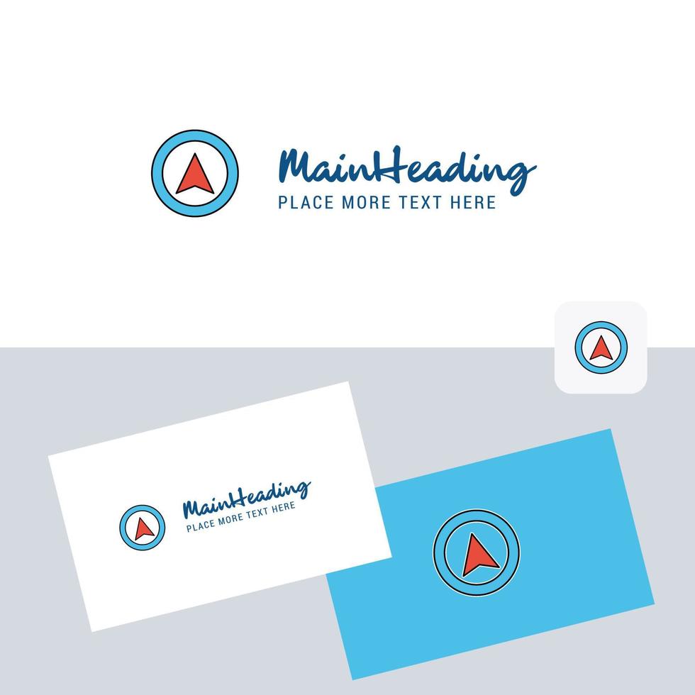 Map pointer vector logotype with business card template Elegant corporate identity Vector