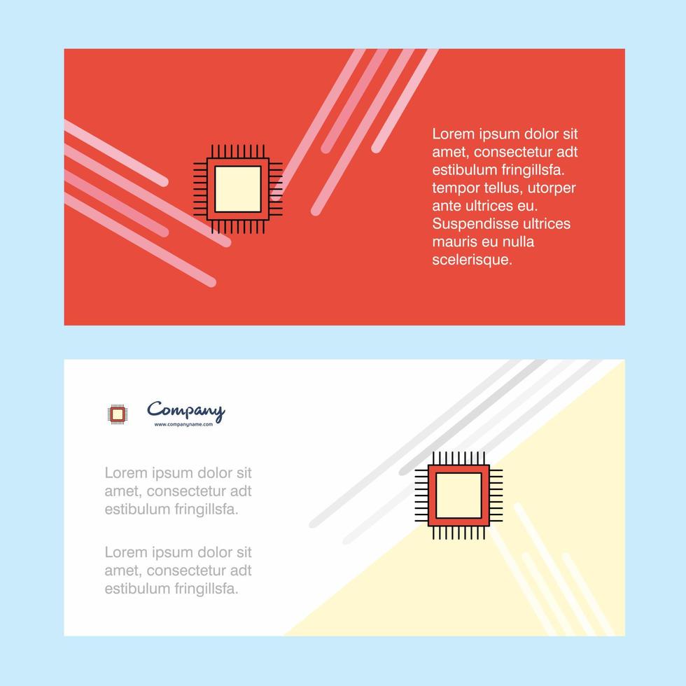 Processor abstract corporate business banner template horizontal advertising business banner vector