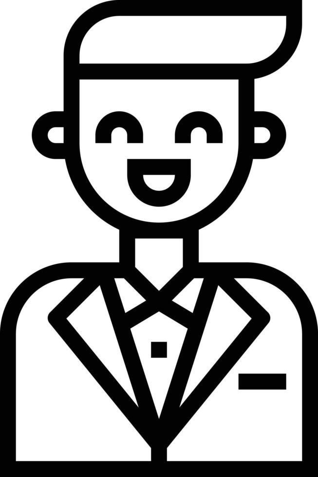 groom people man avatar elegant wedding user love and romance - outline icon vector