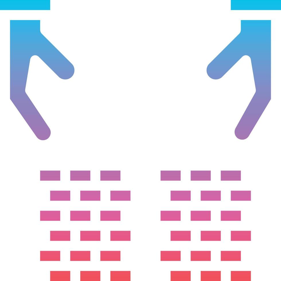 casino de apuestas de fichas doble - icono sólido degradado vector