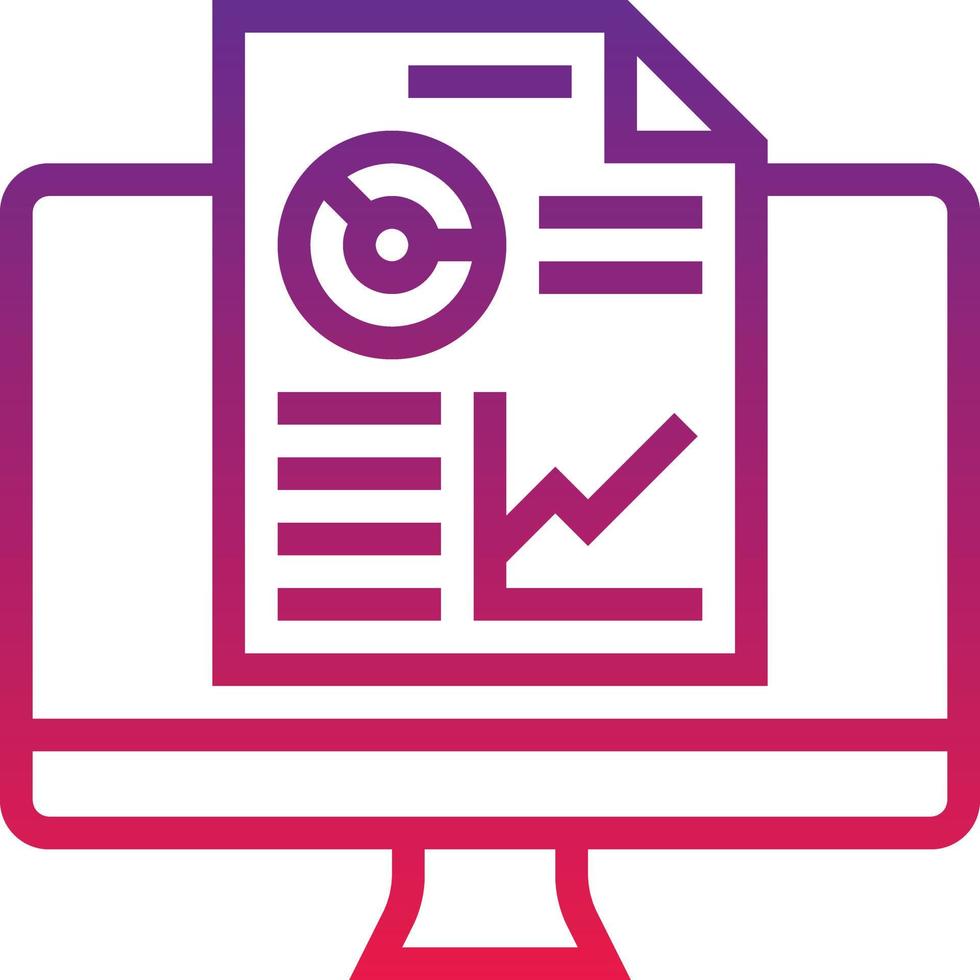 information graphics analysis software development - gradient icon vector