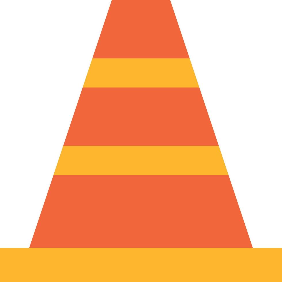 construction cone tool - flat icon vector