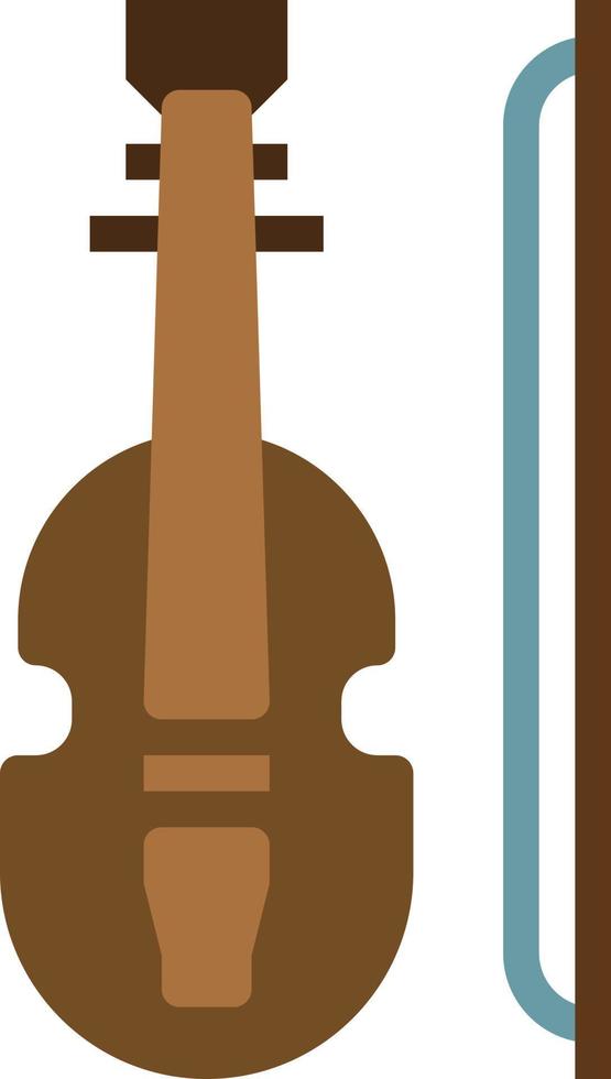 violín música orquesta instrumento musical instrumento de cuerda música y multimedia - icono plano vector