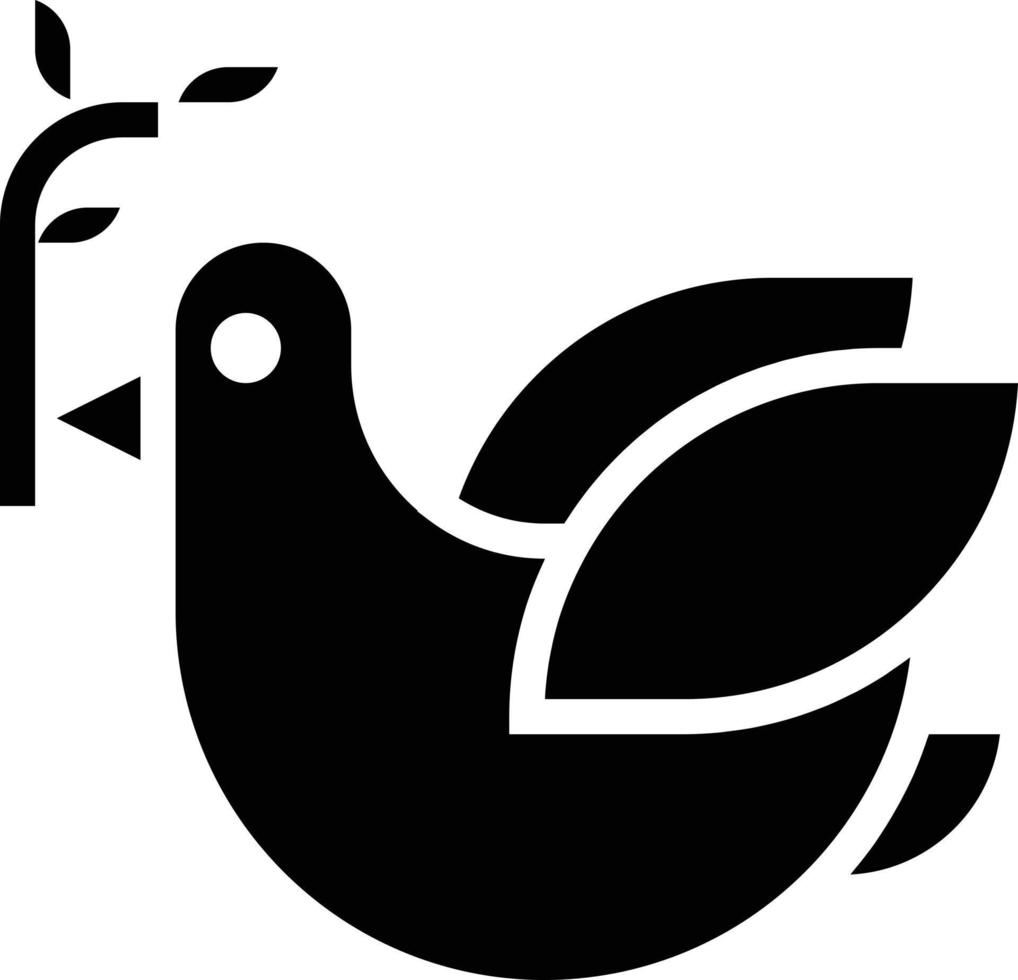 peace dove hippie pacifism cultures - solid icon vector