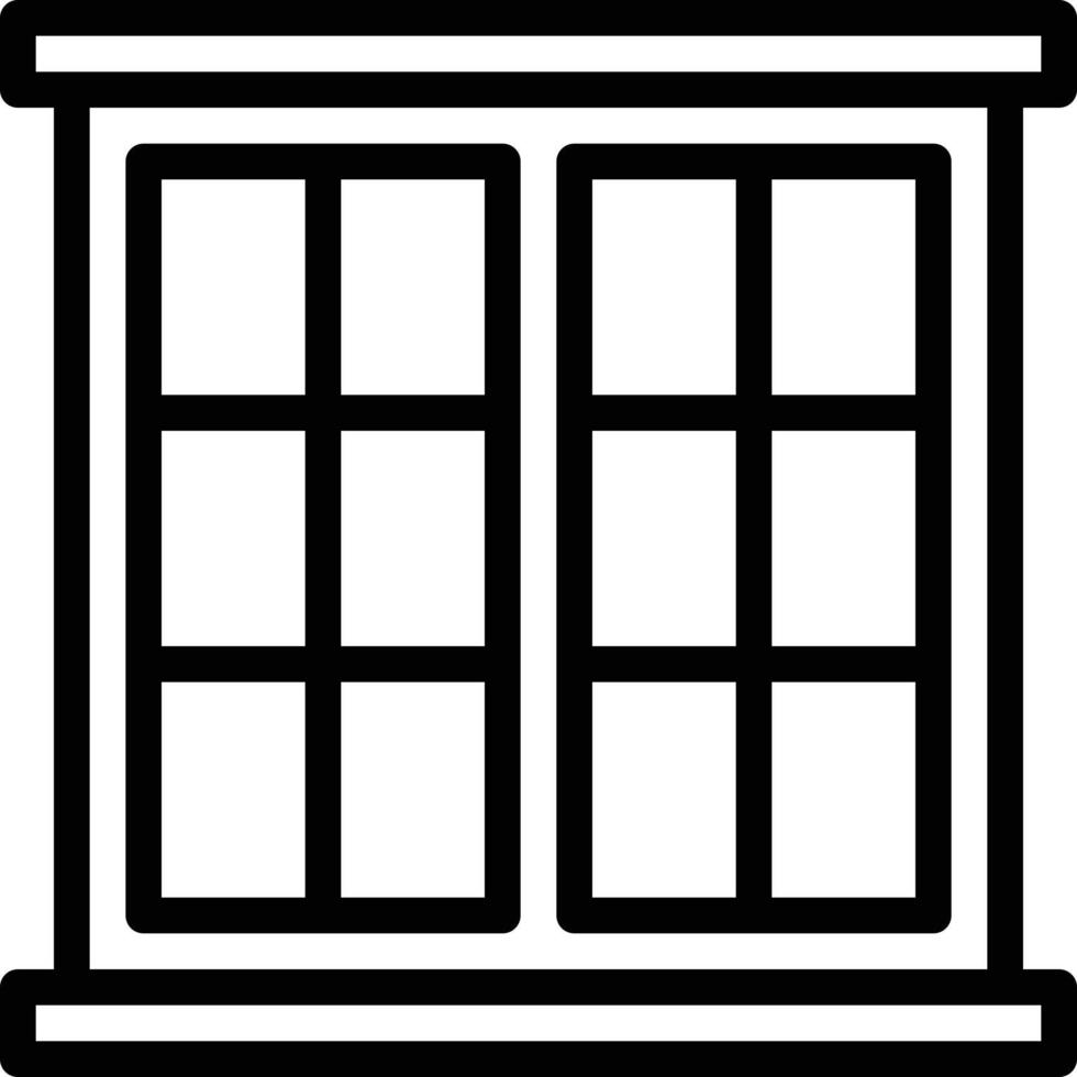 construcción de herramientas de ventana - icono de contorno vector