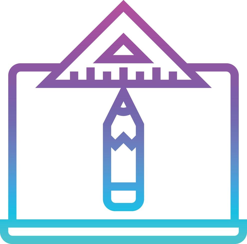 design graphic drawing software development - gradient icon vector