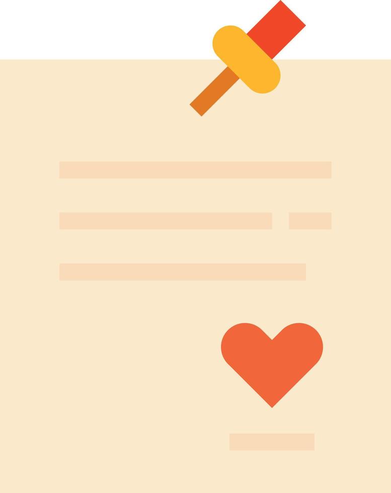 pushpin pin stationery paper - flat icon vector