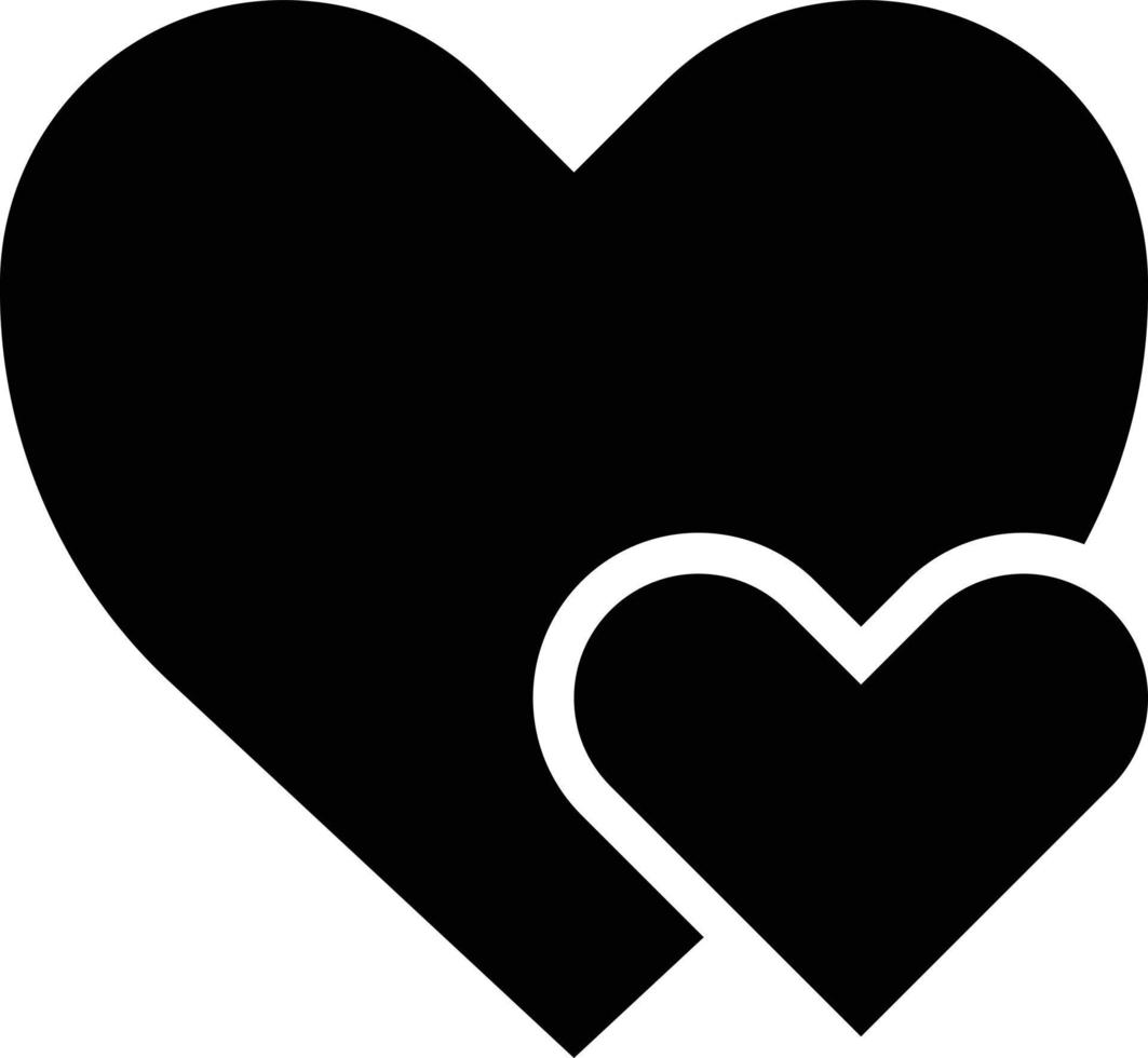 love heart shapes like - solid icon vector