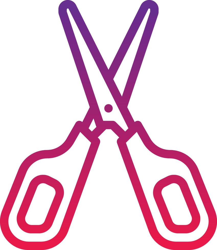 scissors tool stationery - gradient icon vector
