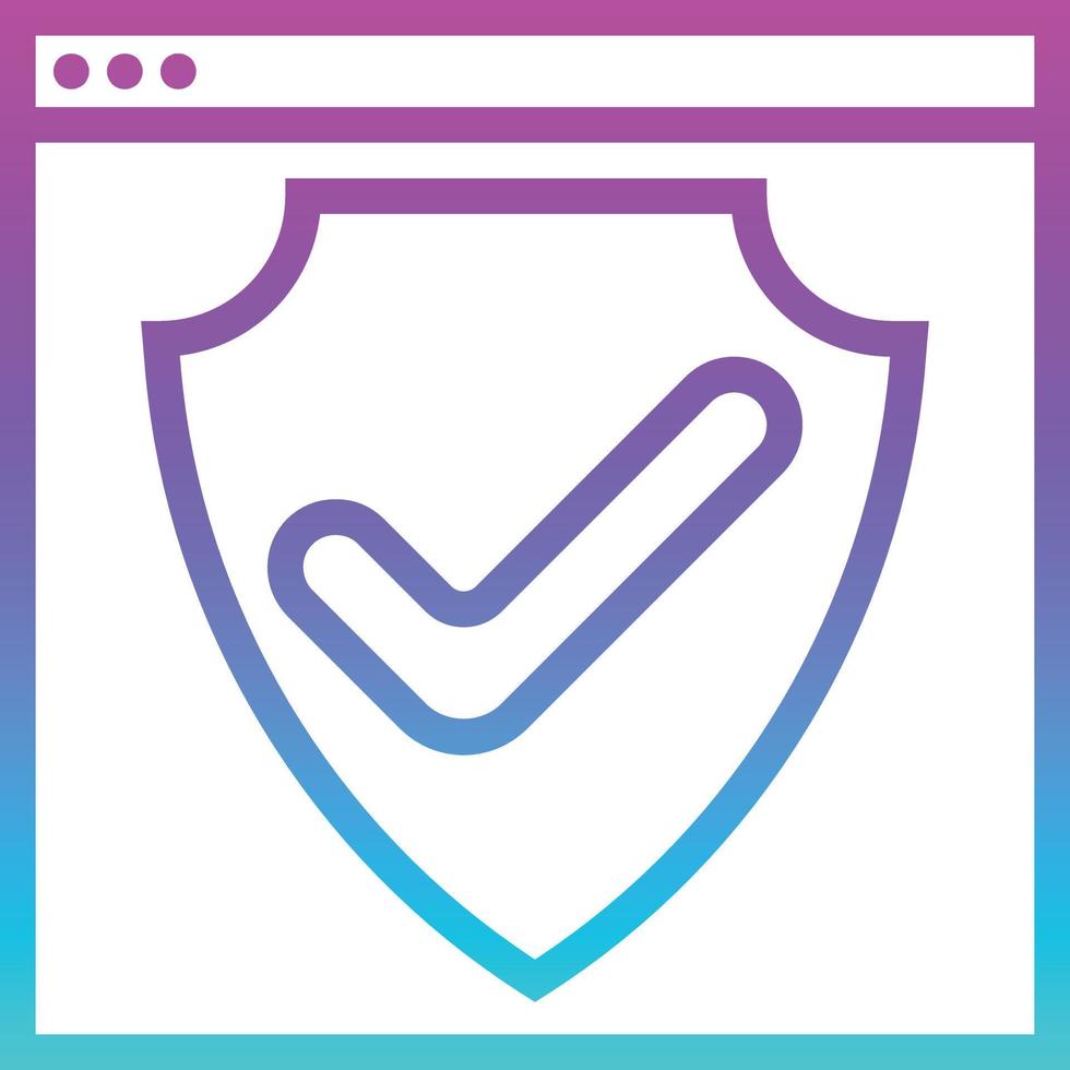 security website guard software development - gradient icon vector