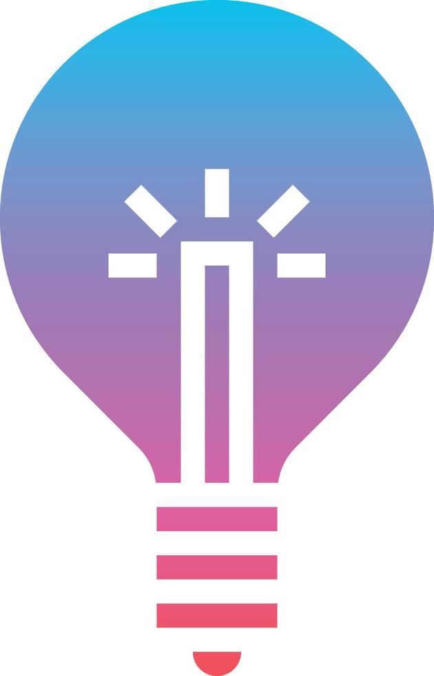 light bulb electricity construction - gradient solid icon vector