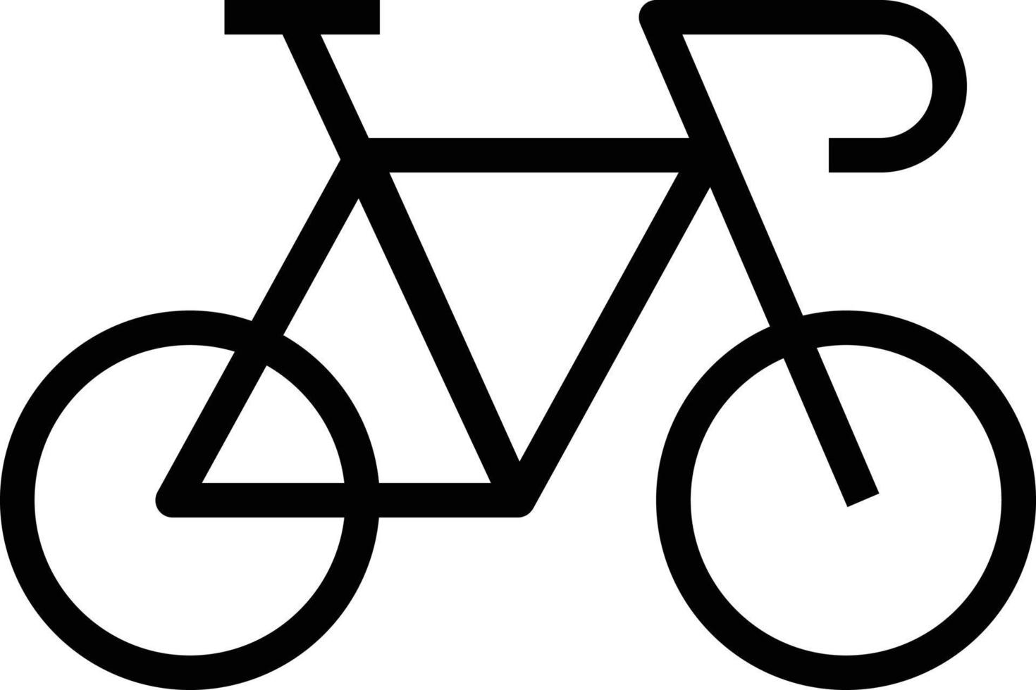 vehículo de transporte ejercicio deporte bicicleta bicicleta transporte ciclismo - icono de contorno vector