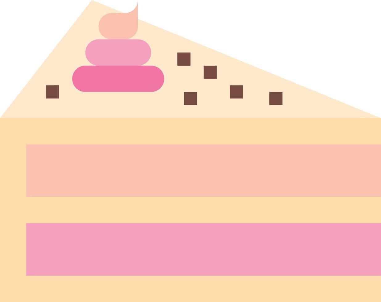 cake slice party birthday celebration - flat icon vector