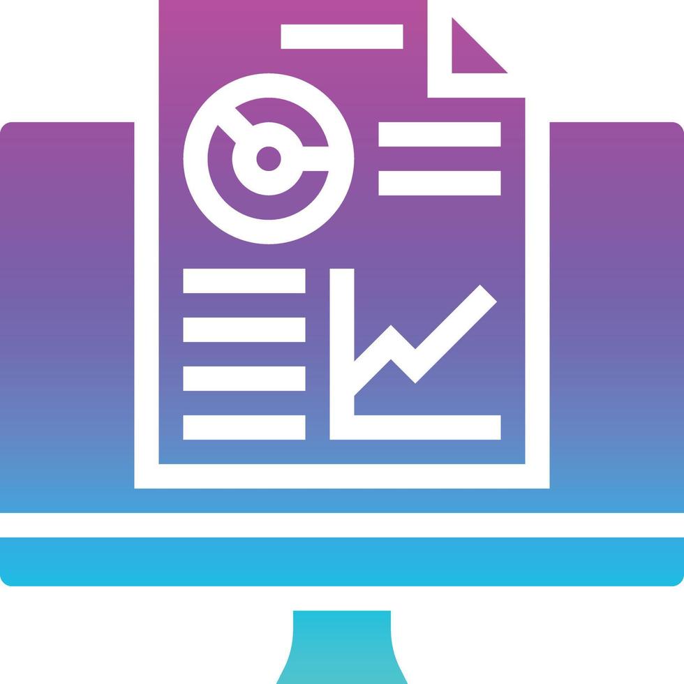 information graphics analysis software development - gradient solid icon vector