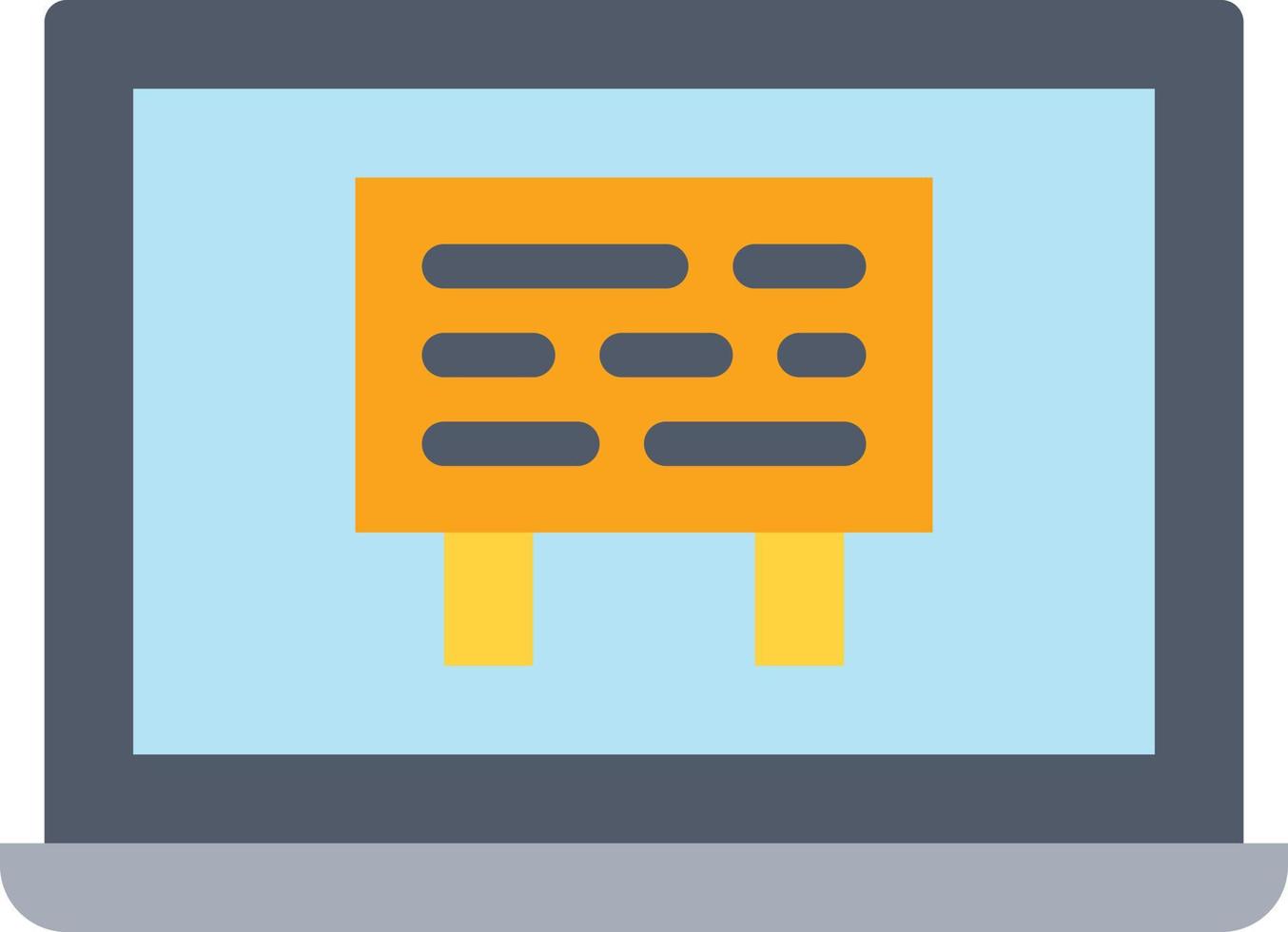 announcement online computer promote advertisement - flat icon vector