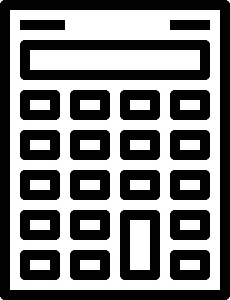 calculator stationery tool - outline icon vector