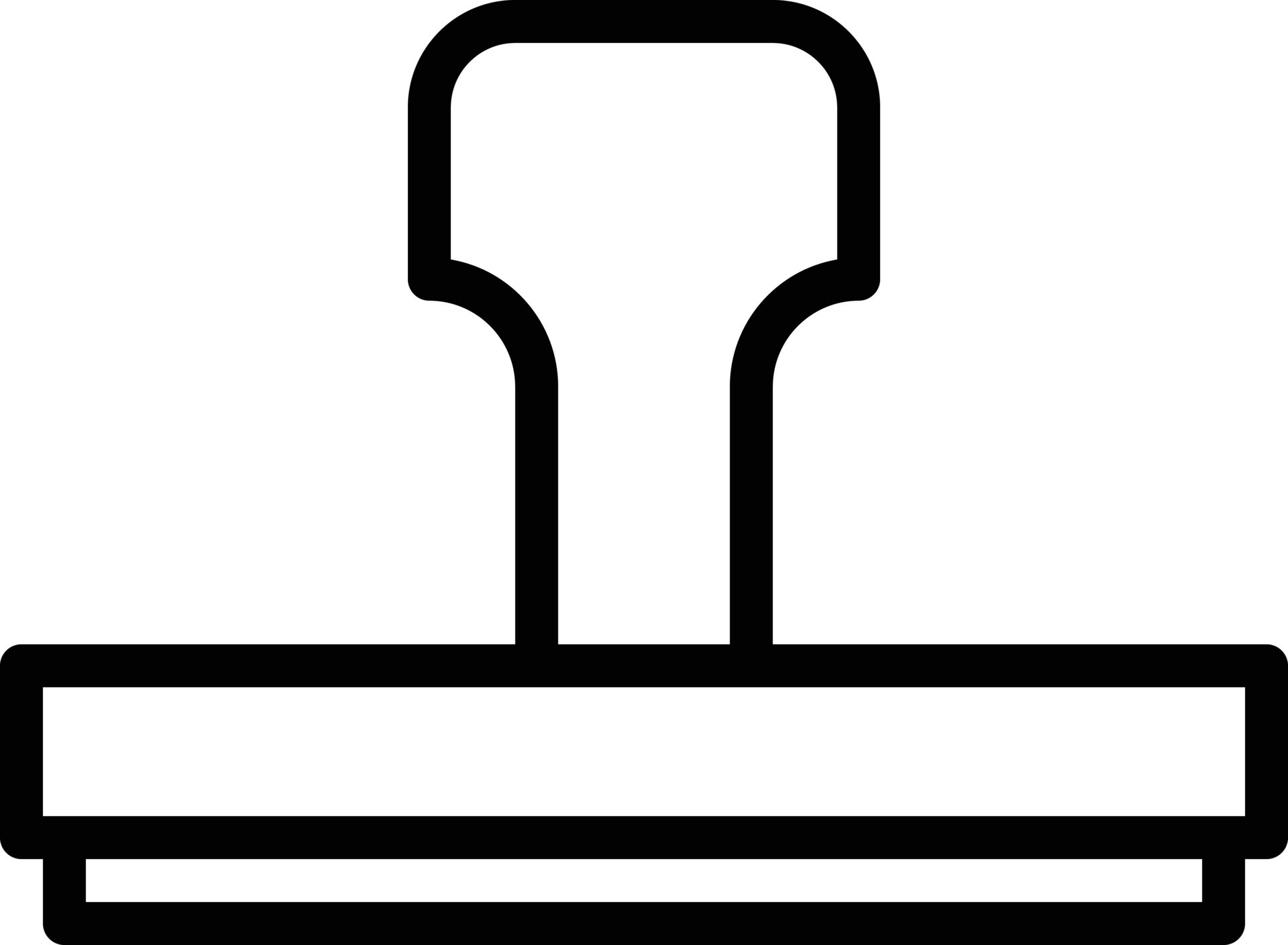 rubber stamp stationery tool - outline icon 14236486 Vector Art at Vecteezy