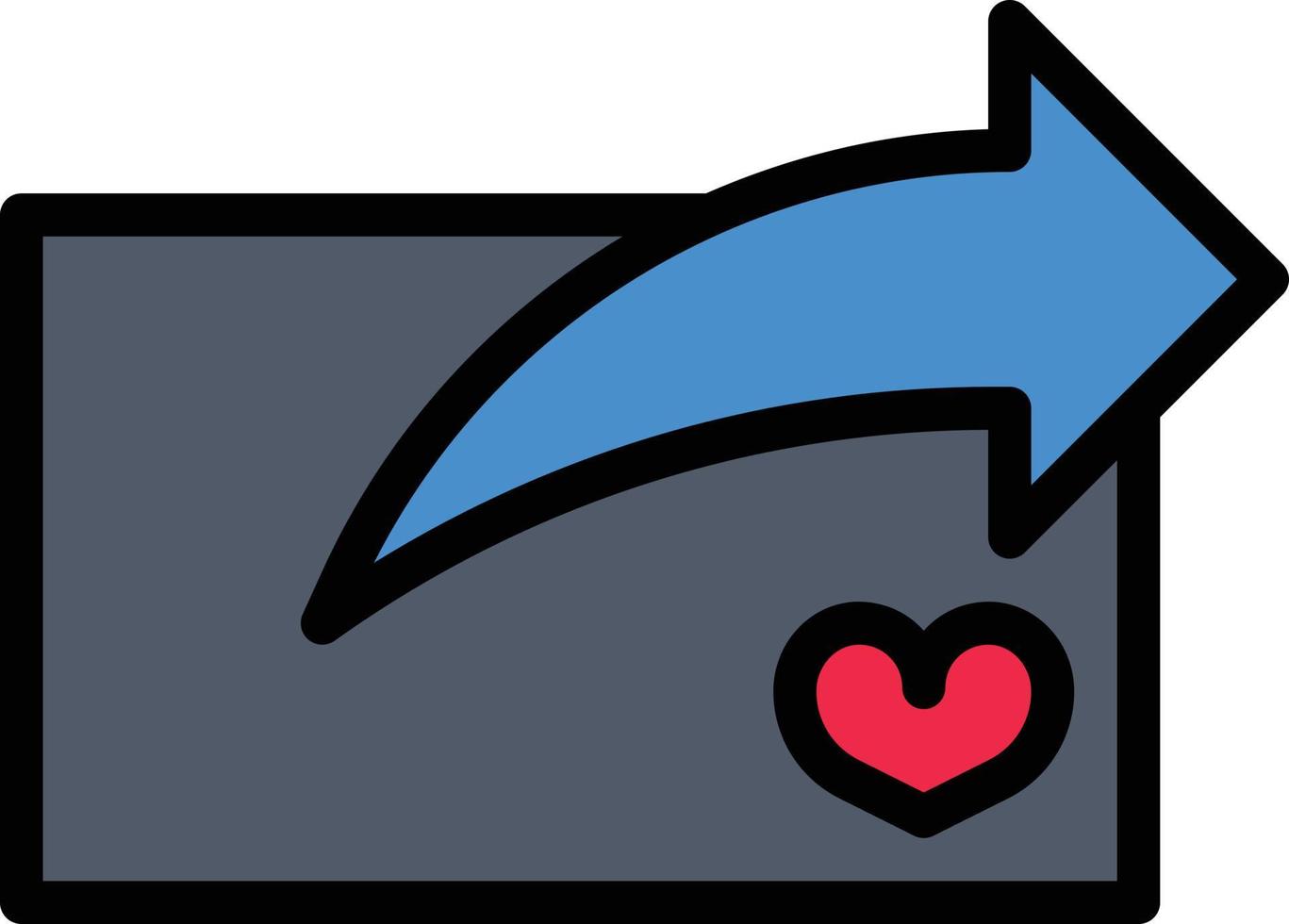 share social media network like love - filled outline icon vector