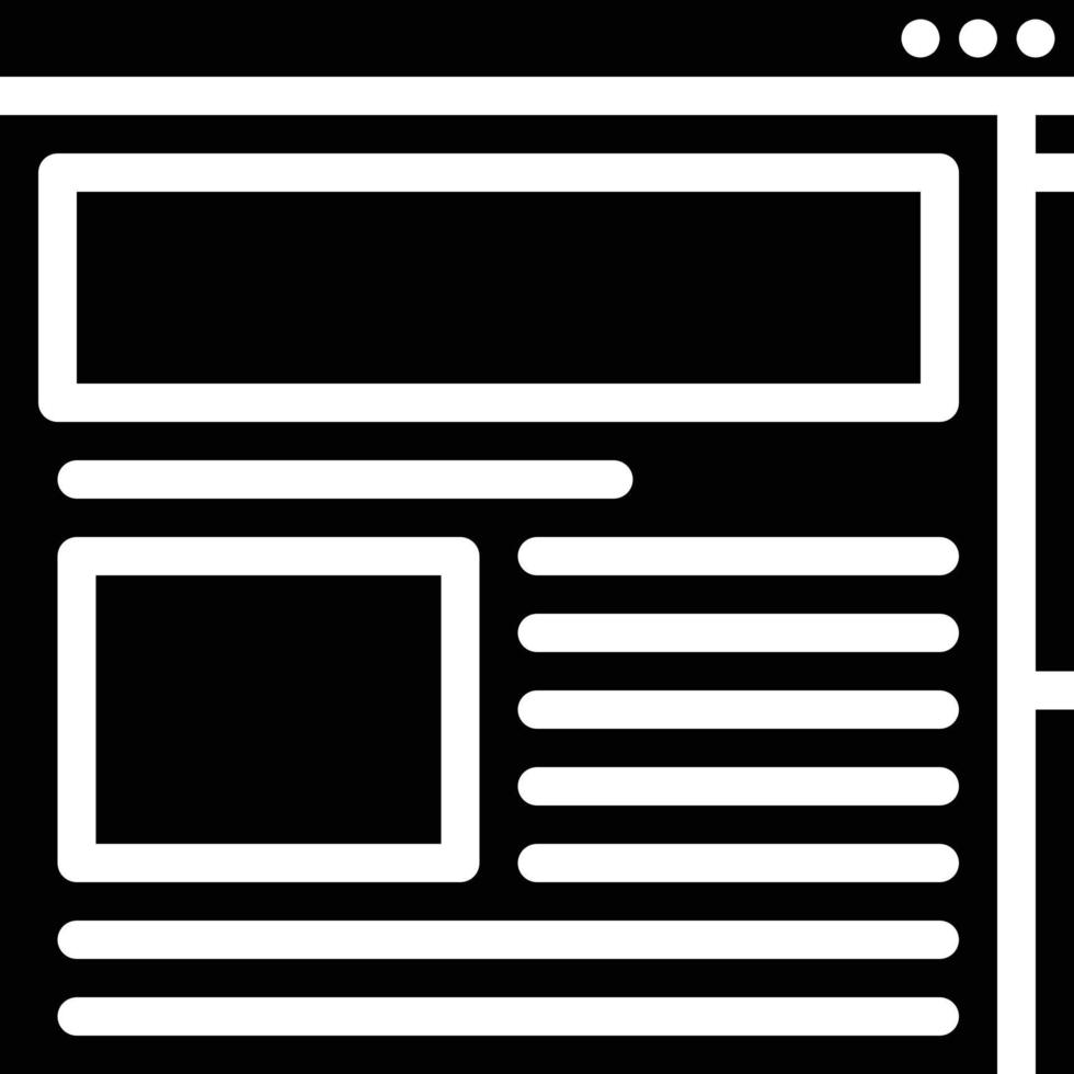 browser online website page marketing - solid icon vector
