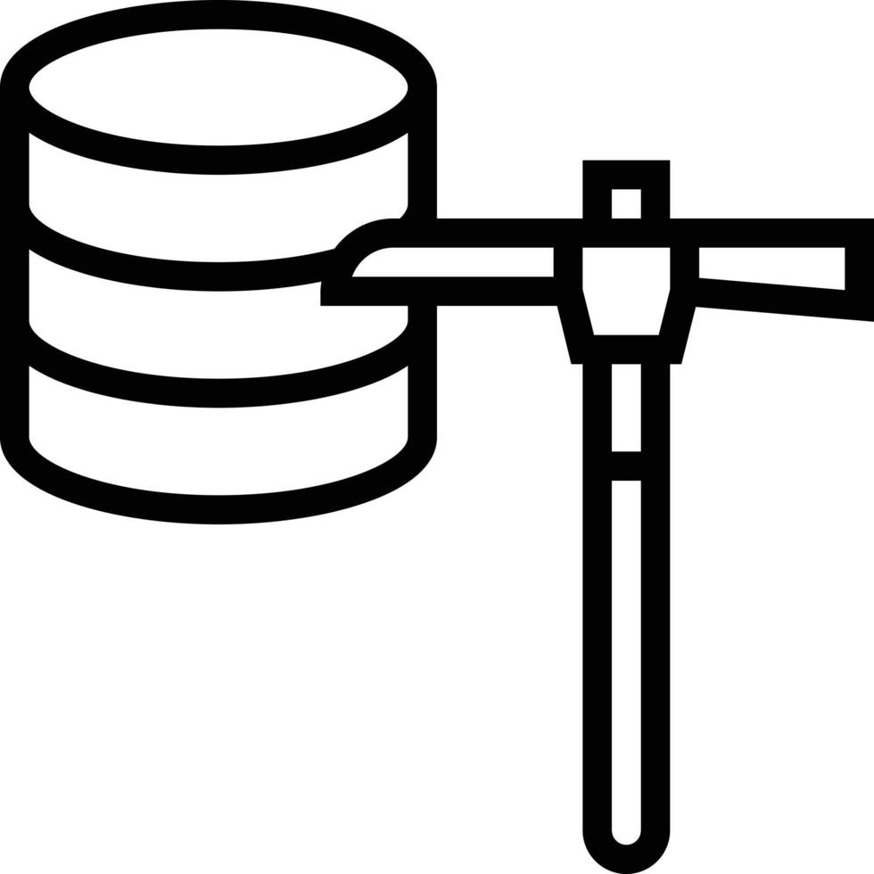 mining data integration software development - outline icon vector