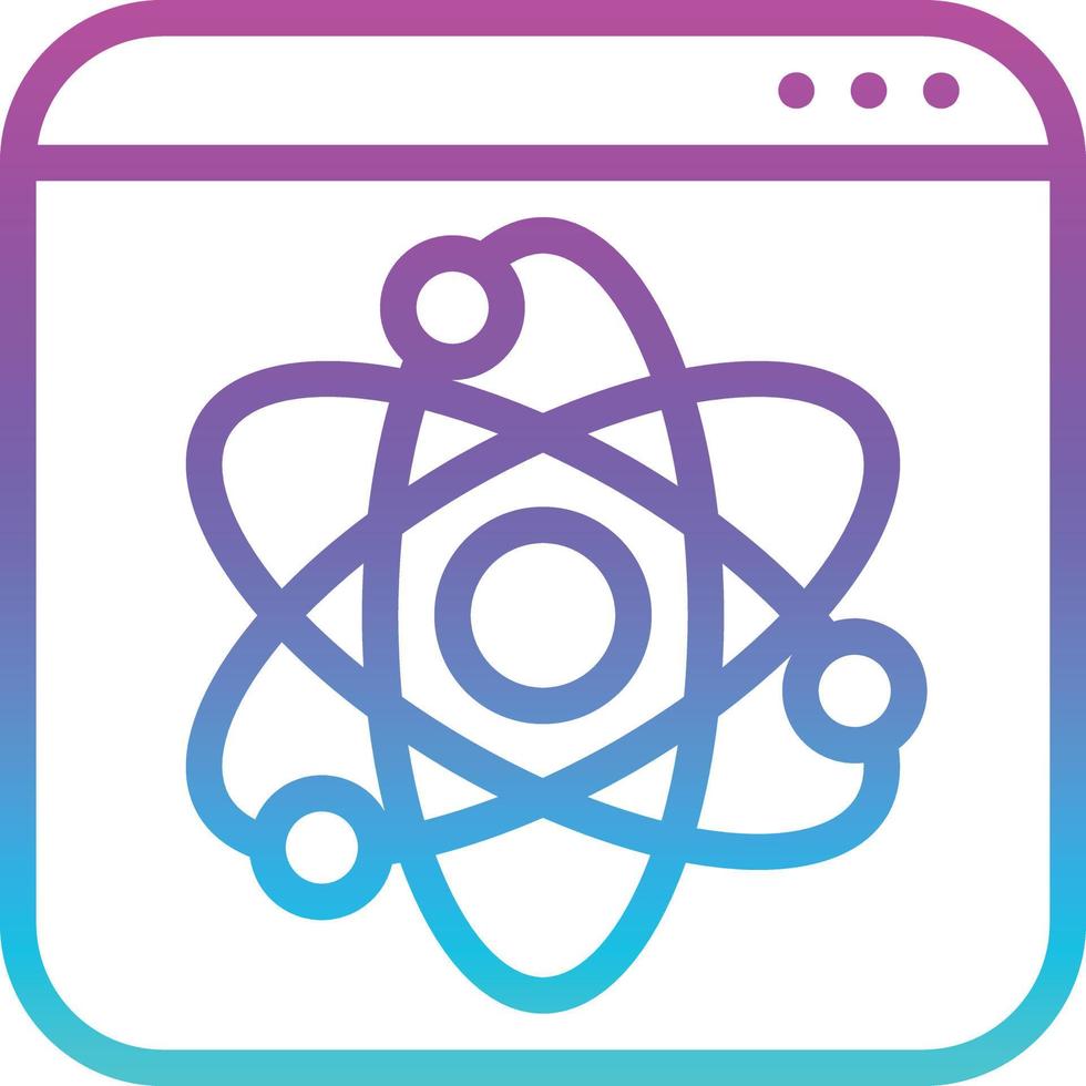 dynamic website science software development - gradient icon vector