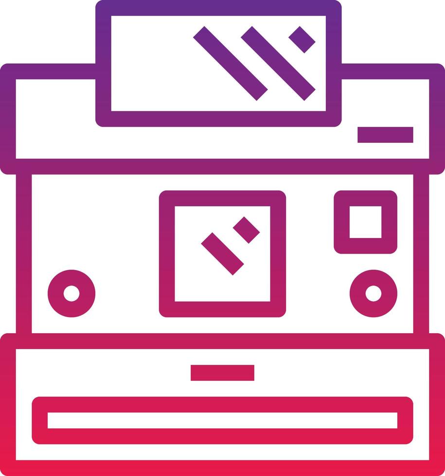 instant camera party photograph polaroid - gradient icon vector