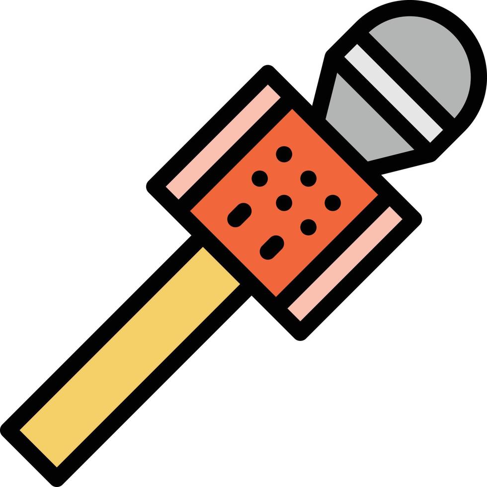 microphone talk wireless speech multimedia - filled outline icon vector