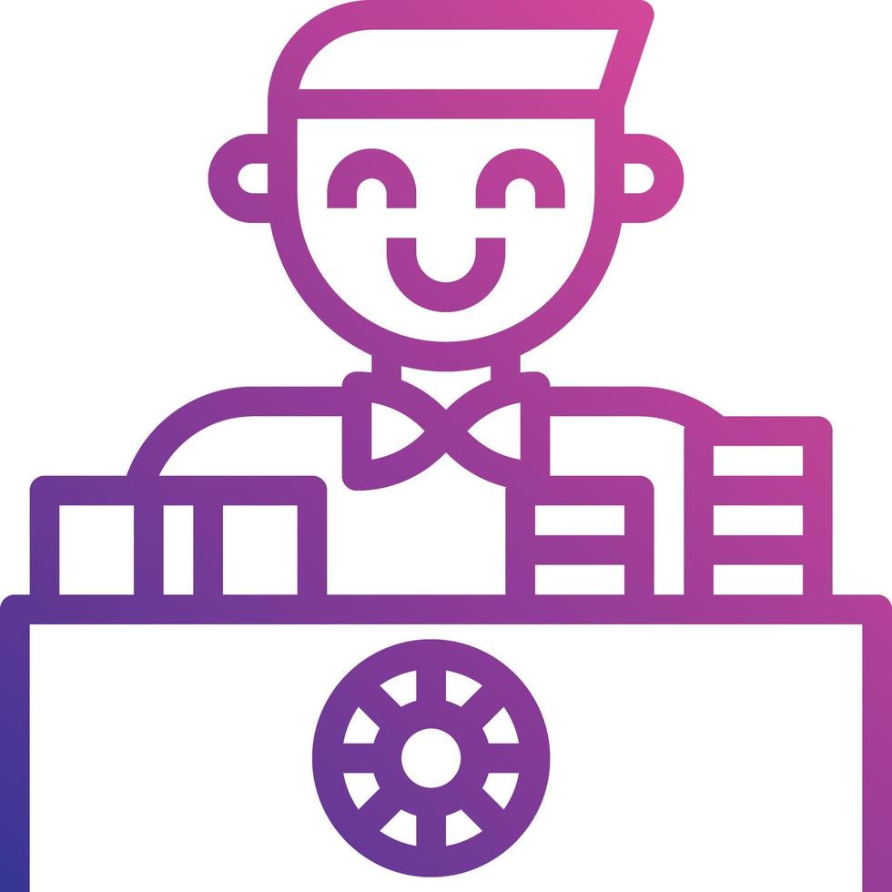 chips exchange croupier stall money - gradient icon vector