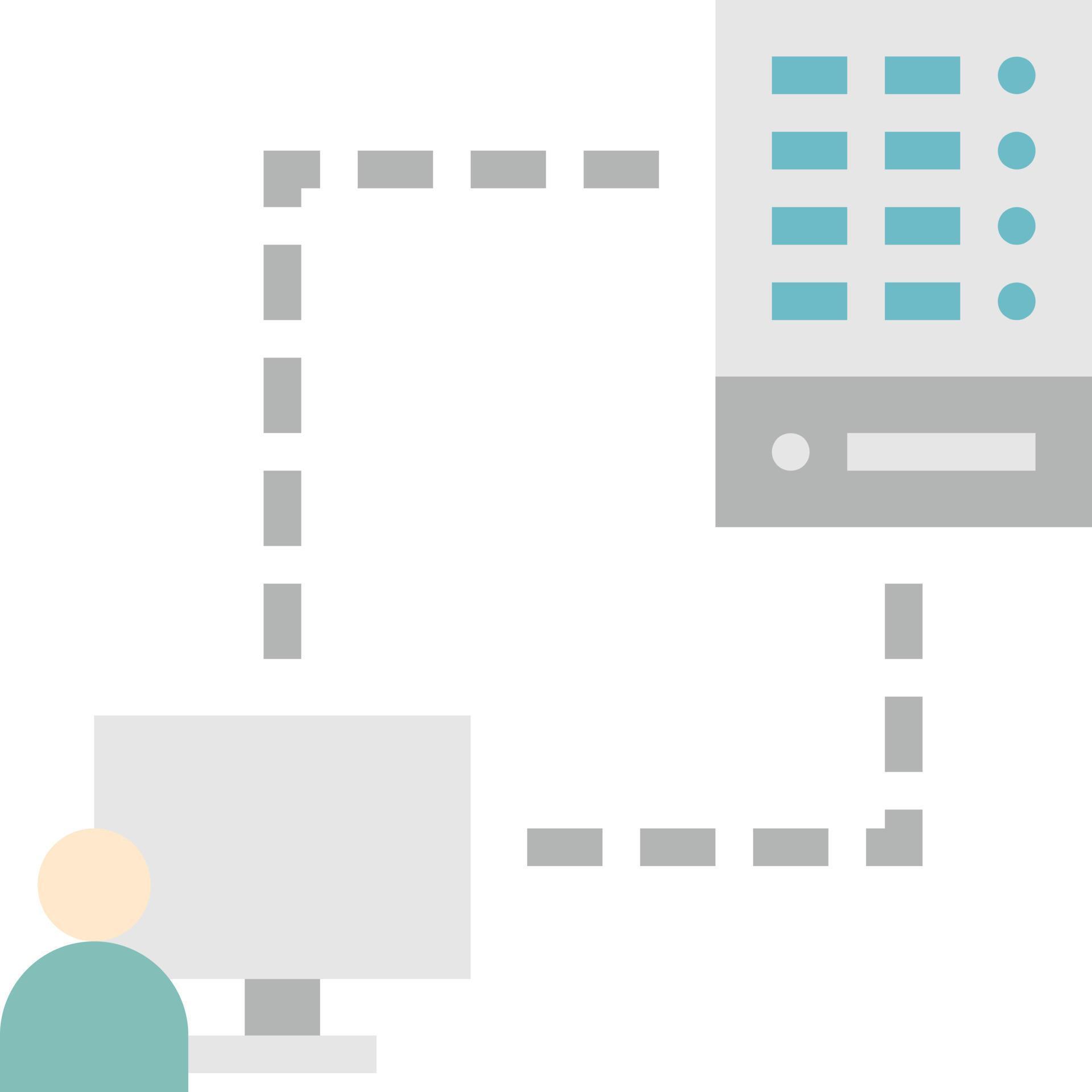 server client connection software development - flat icon 14236686 ...