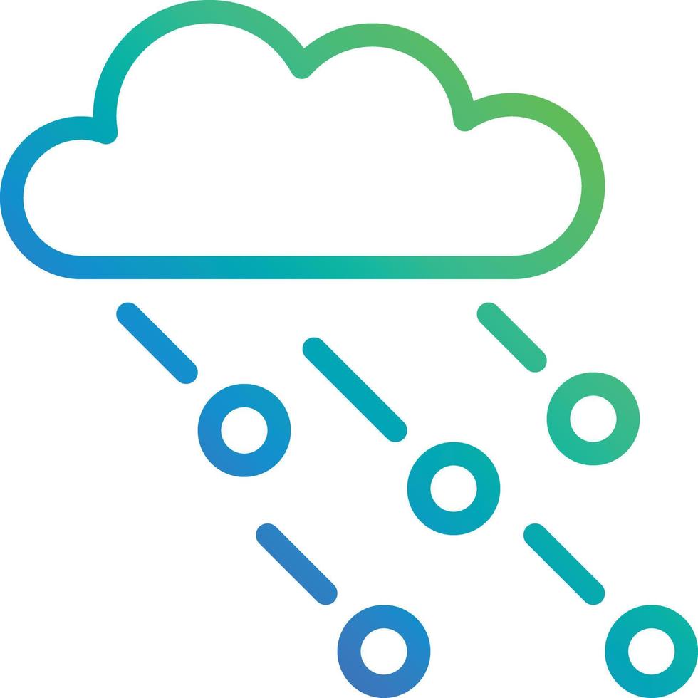 sleeting snowing raining strom - gradient icon vector