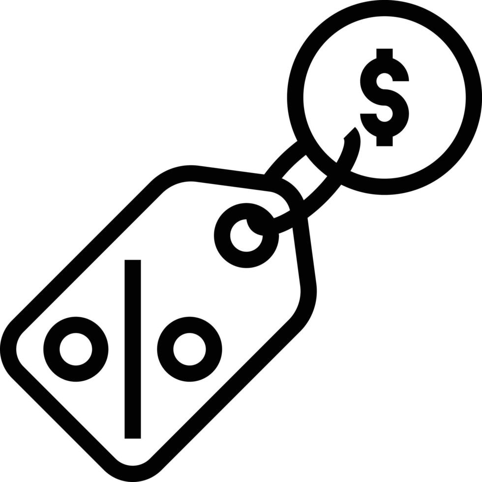 commission tax vat income - outline icon vector