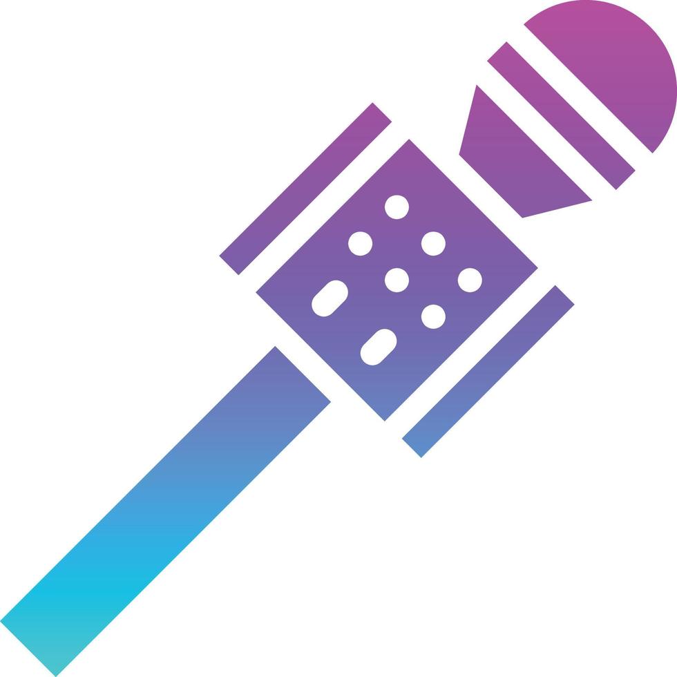 microphone talk wireless speech multimedia - gradient solid icon vector