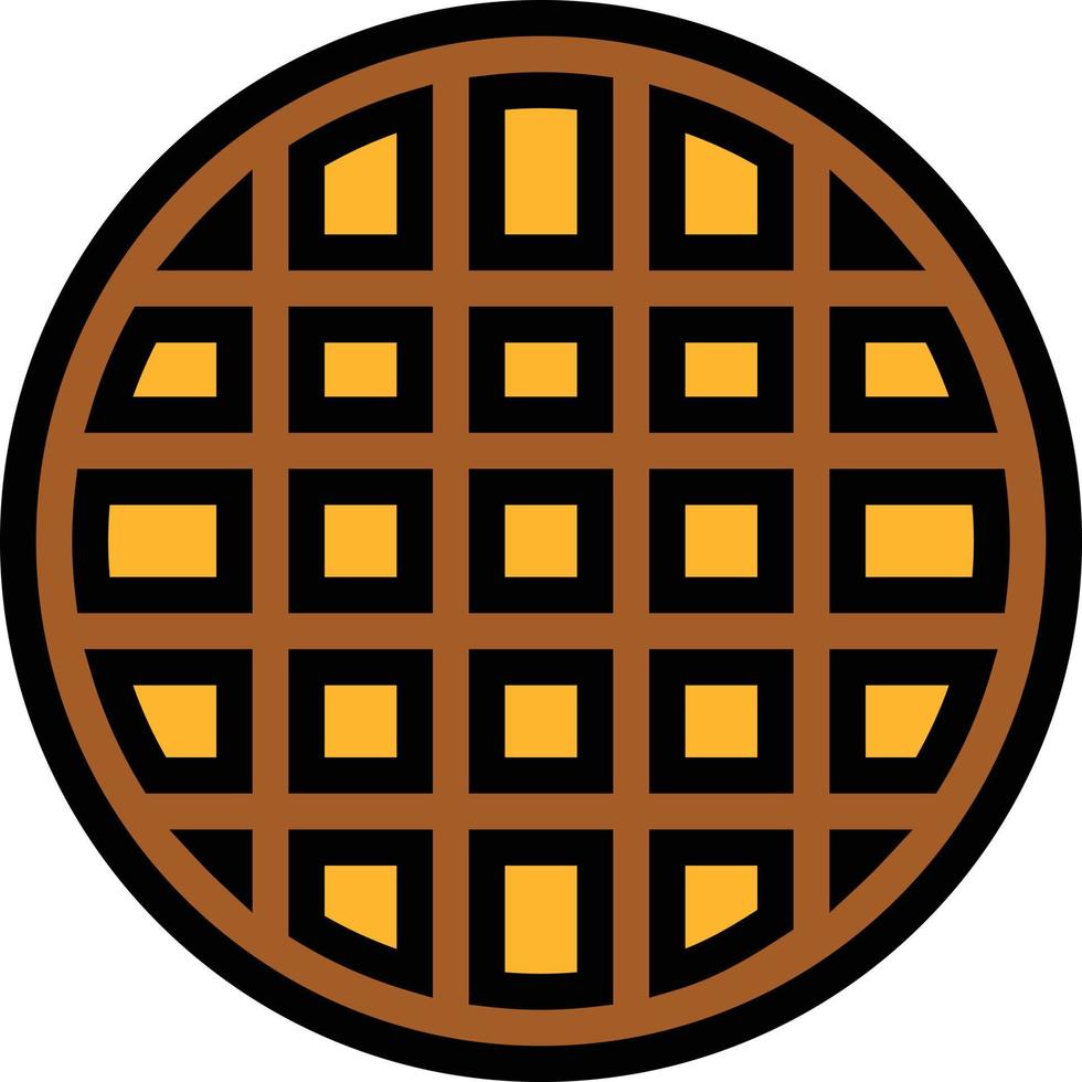 waffle food bakery - filled outline icon vector