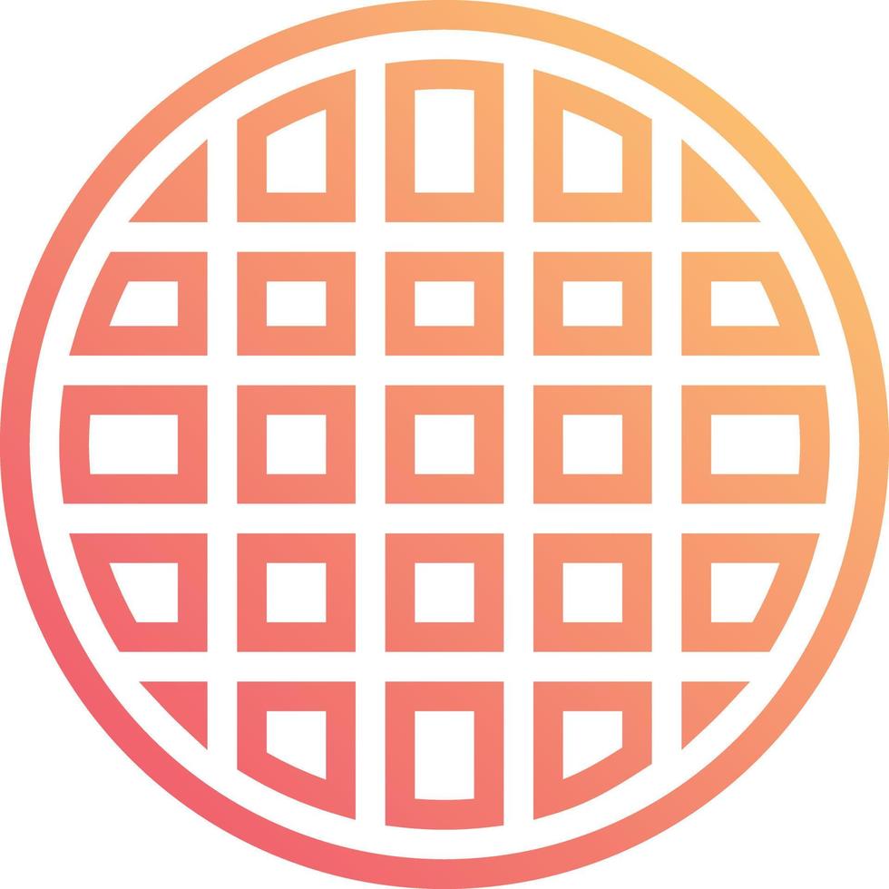 waffle food bakery - gradient icon vector