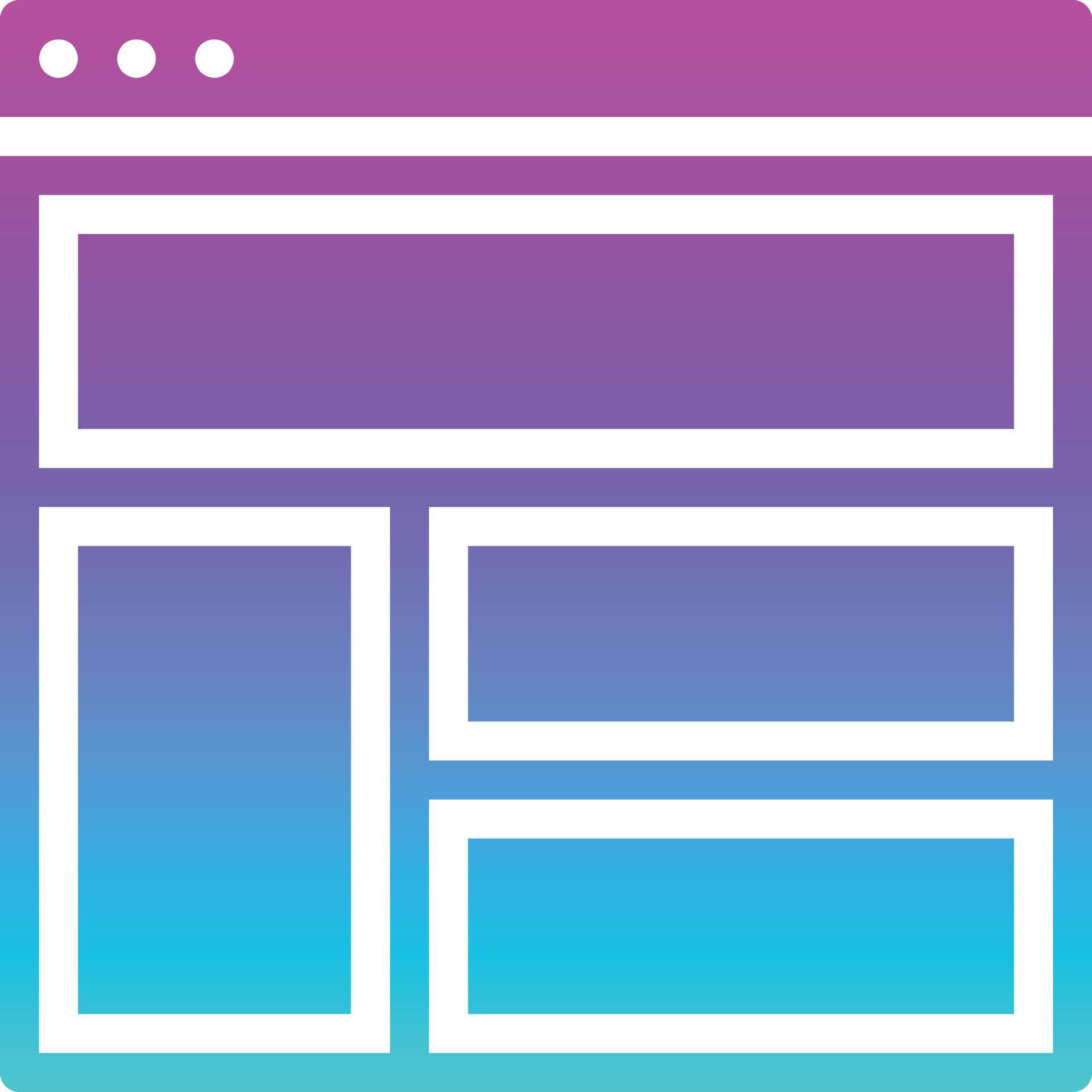 layout page website software development - gradient solid icon 14236732 ...
