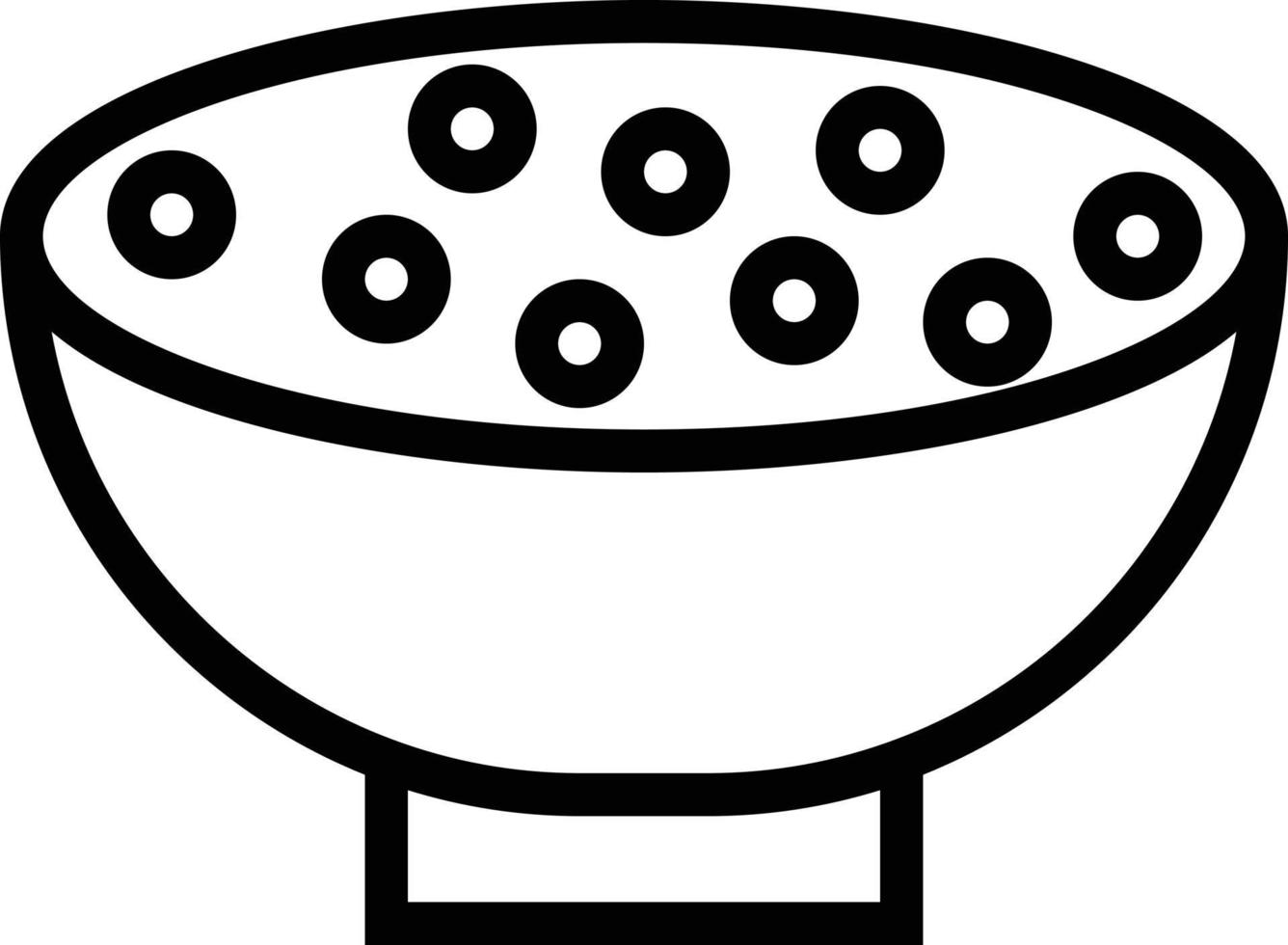 cereal meal food - outline icon vector