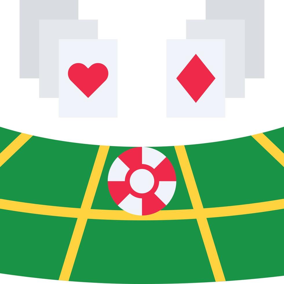 baccarat casino game cards winner betting - flat icon vector