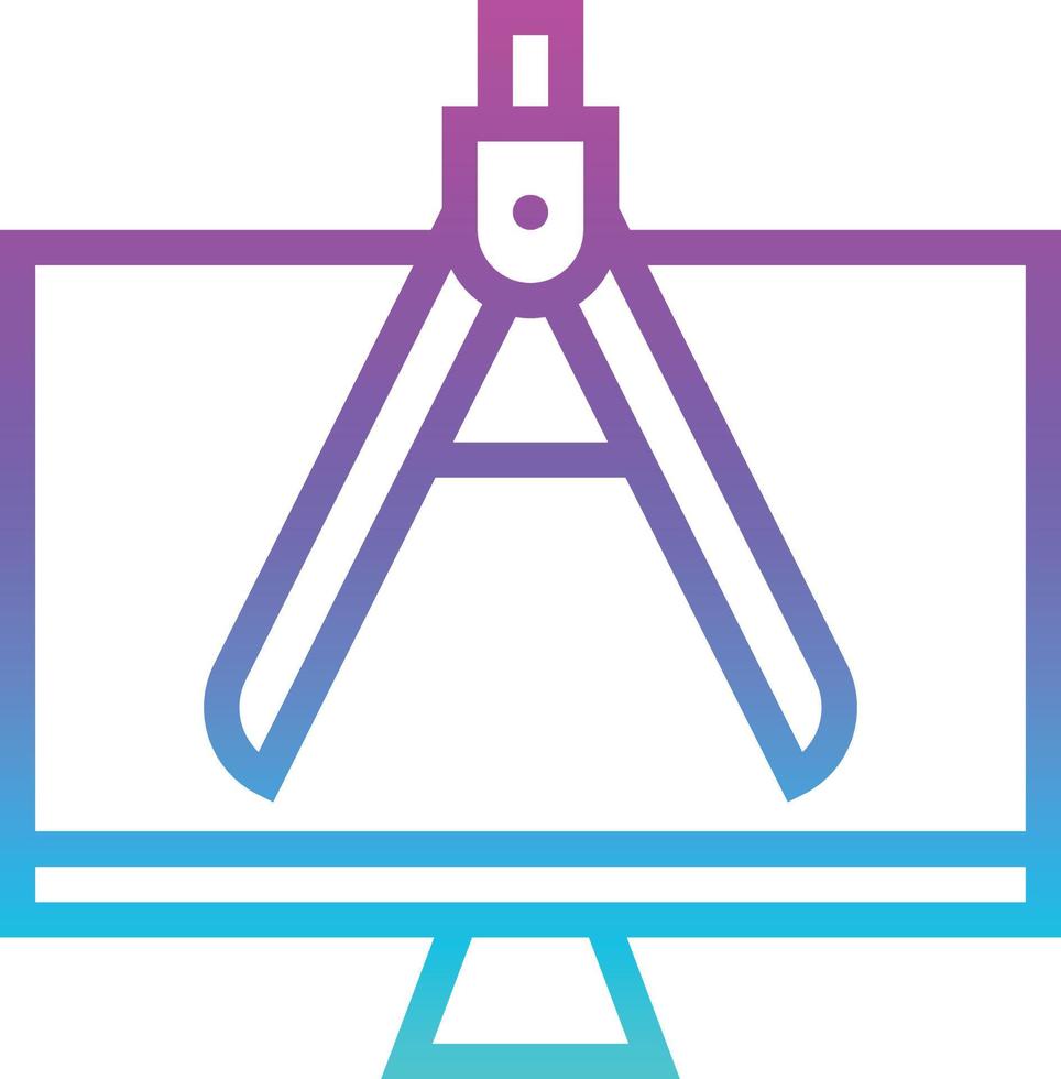 architecture structure preference software development - gradient icon vector