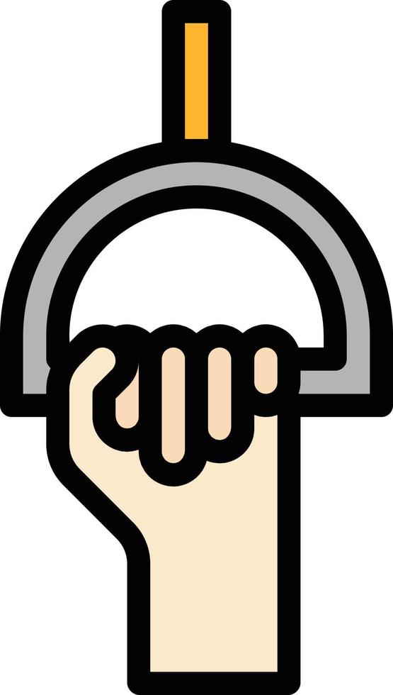 holding strap hand - filled outline icon vector